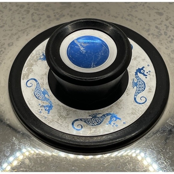 Revere Ware Replacement Lid‎ Neptune Series Seahorses Logo 9 3/4"Stainless Steel - Picture 2 of 6